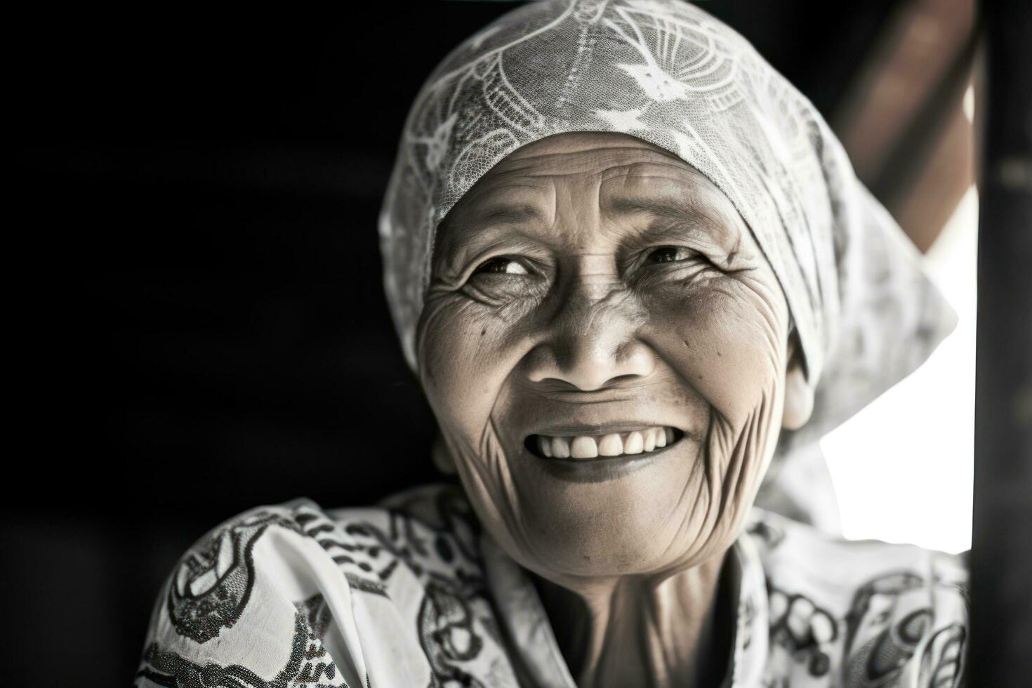 Senior woman smiling in an afternoon photo