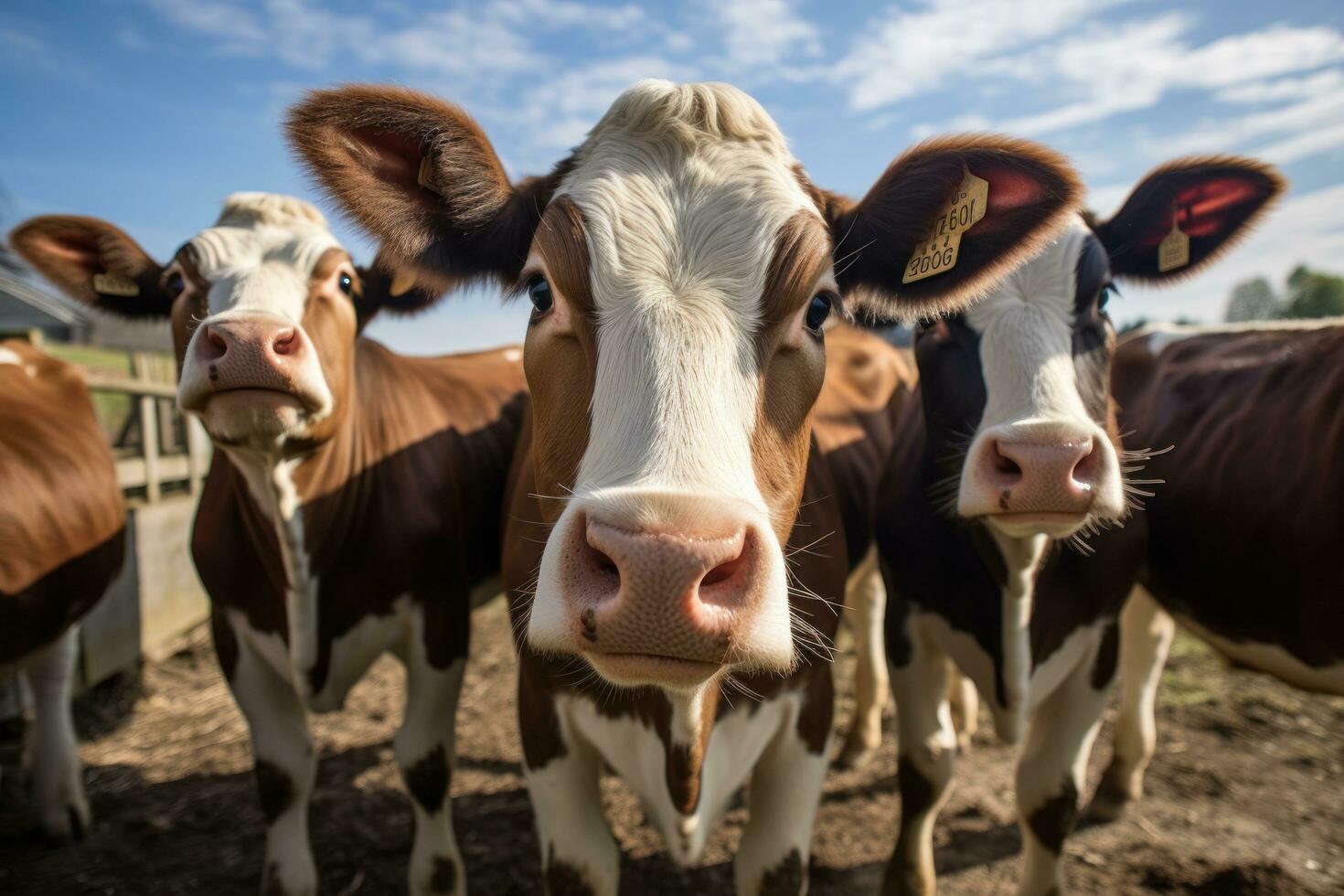 cows inside modern dairy farm photo