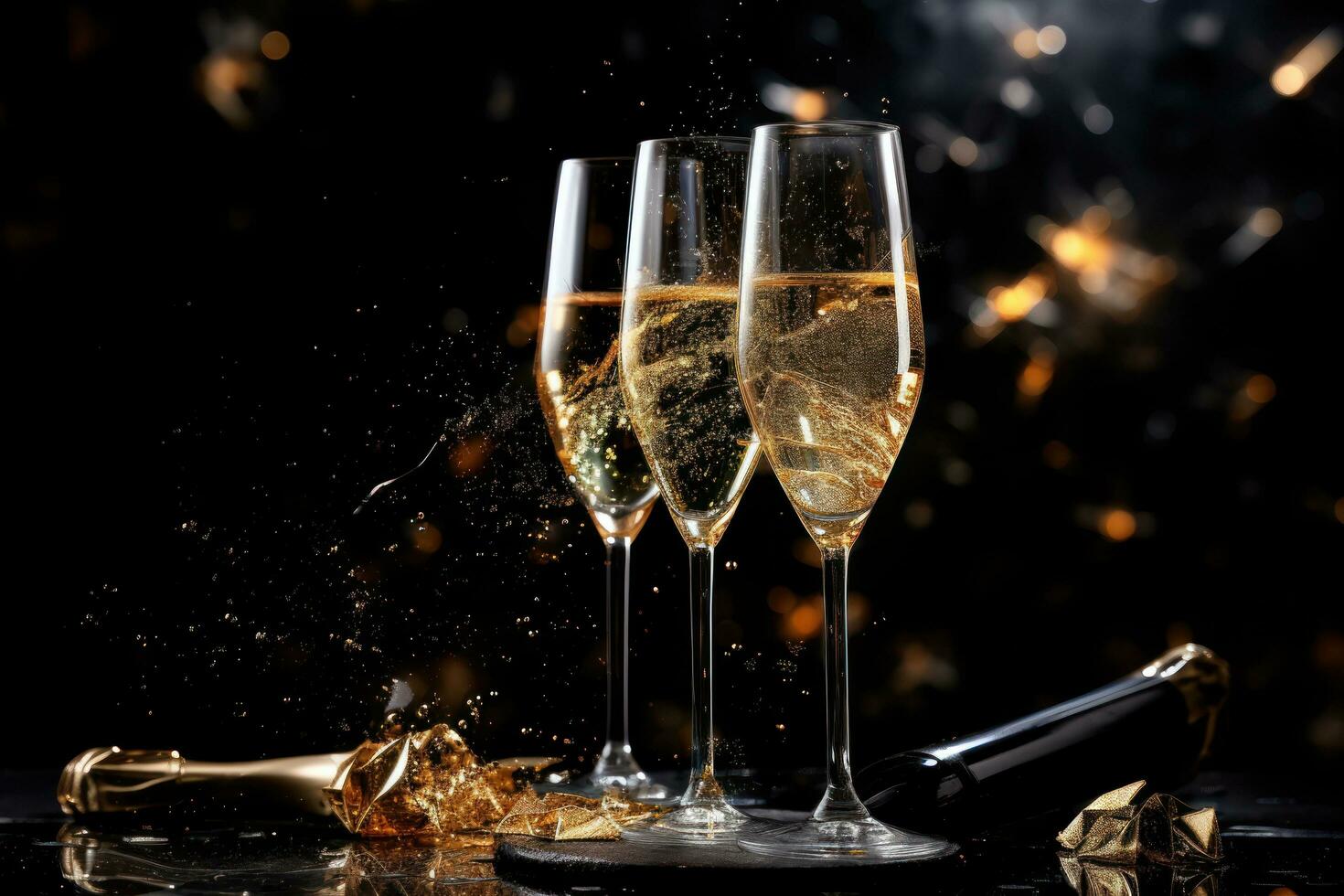 Holiday background with champagne glasses 29563628 Stock Photo at Vecteezy