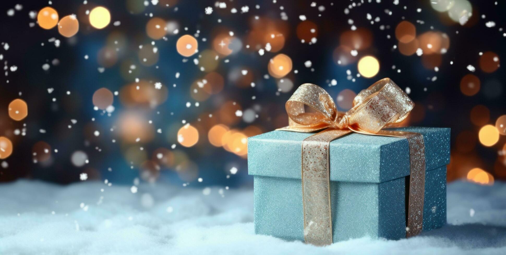Christmas background with gift boxes photo