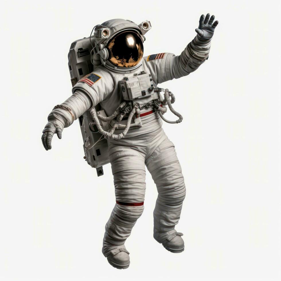 Realistic astronaut isolated photo