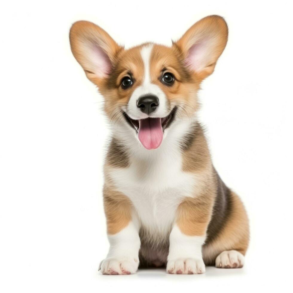 Puppy corgi isolated photo