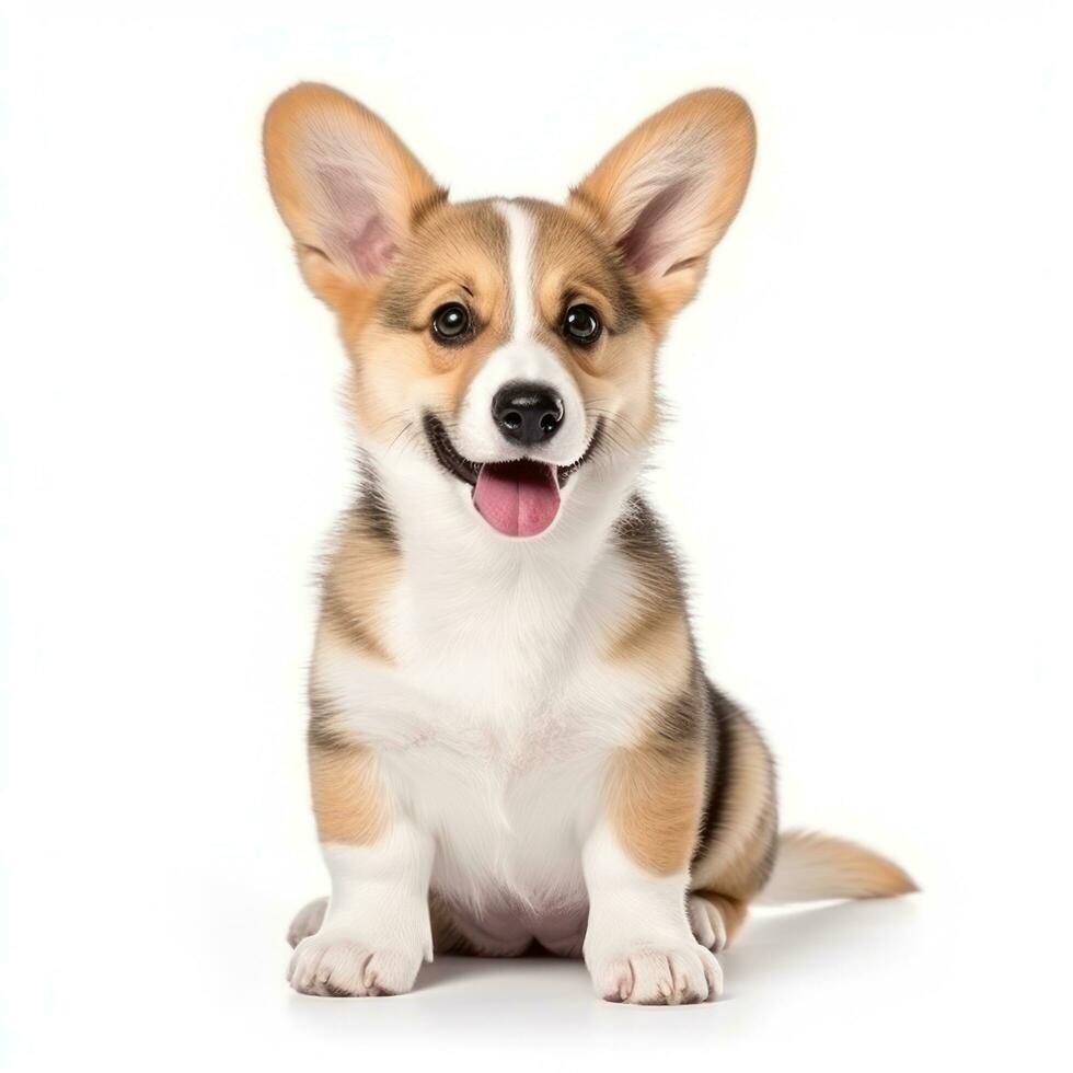 perrito corgi aislado foto