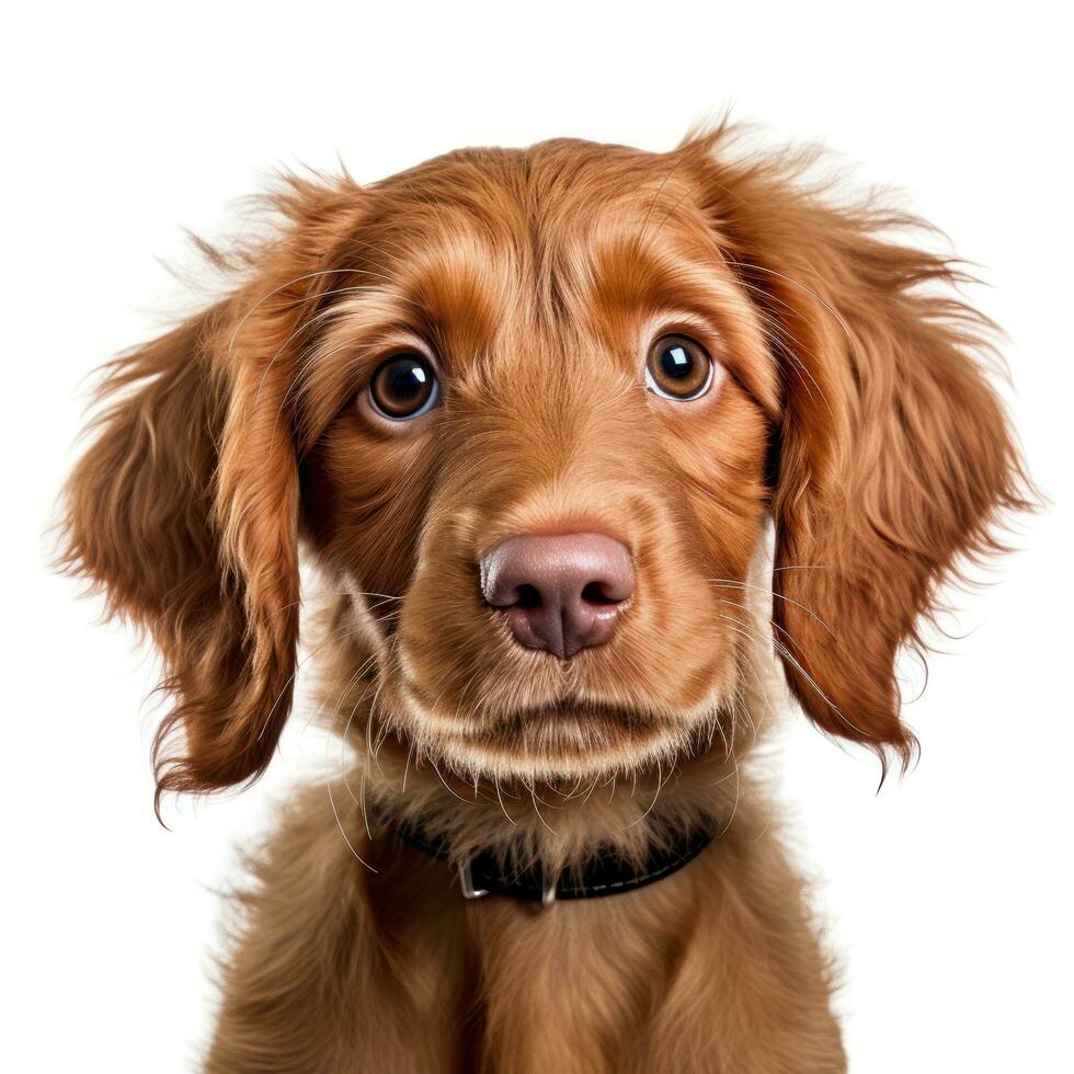 Cute browm dog isolated photo