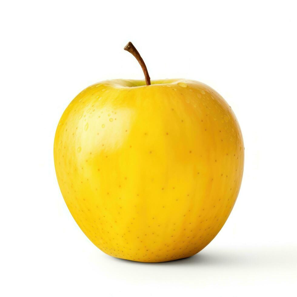 Yellow apple isolated photo