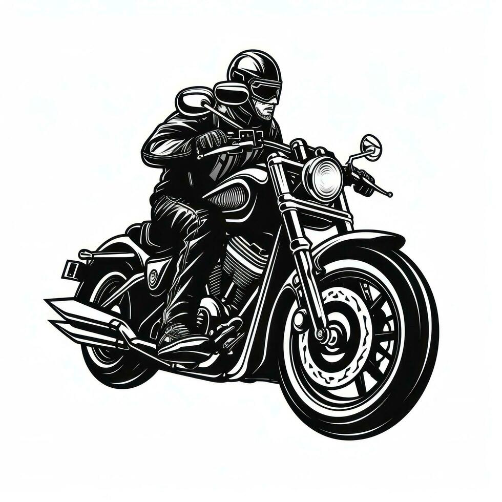 Black motorcycle club logo photo