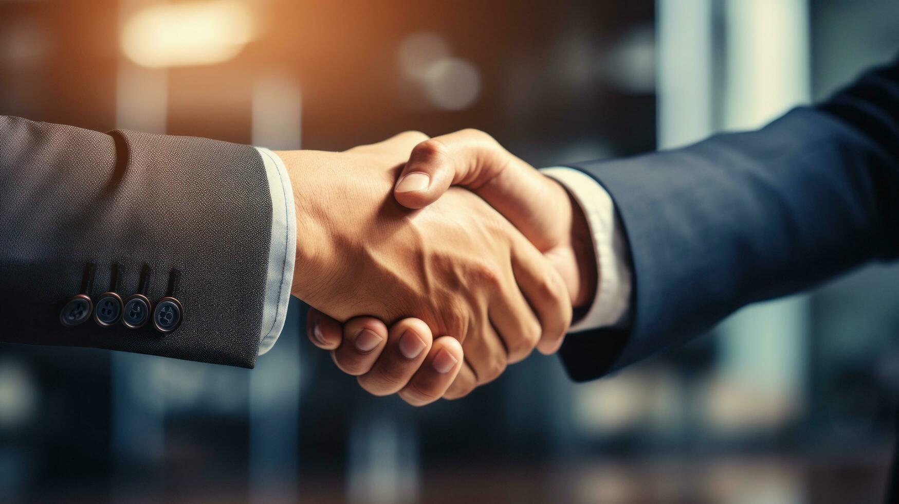 Professional business networking handshake representing valuable connections