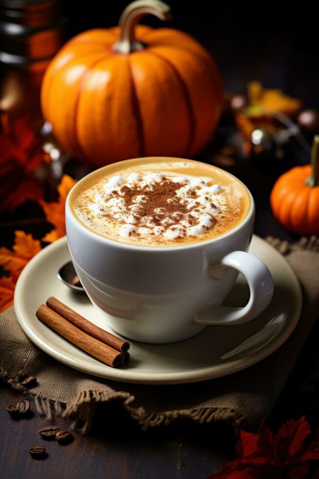 Spicy pumpkin latte photo