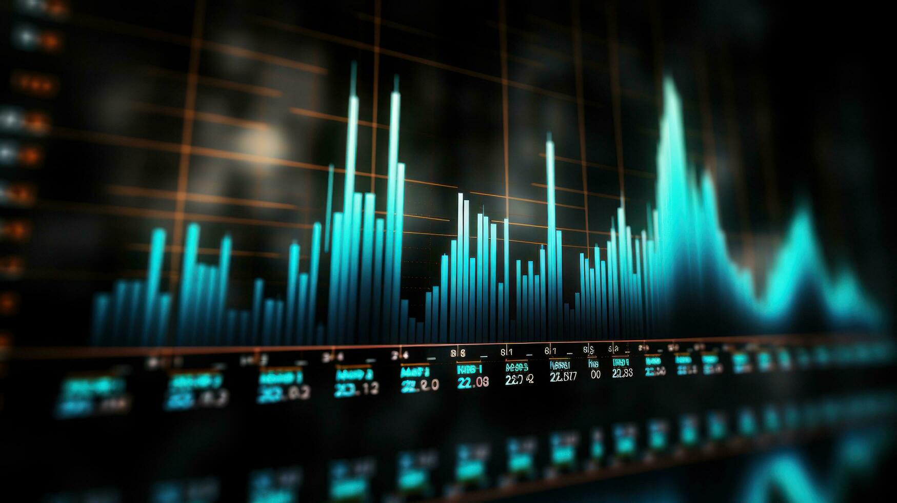 Financial growth  Graph showing upward trend in profits photo