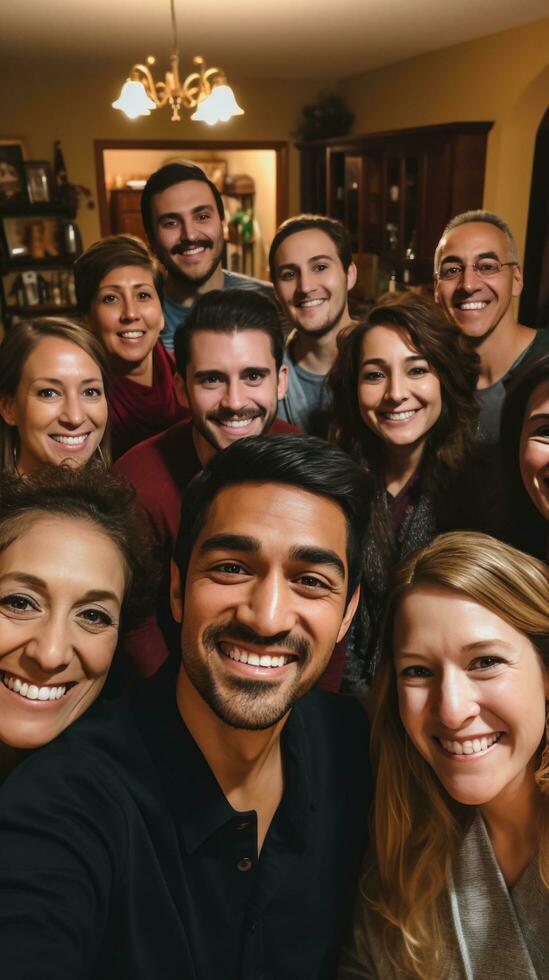 Friends and family taking a group photo