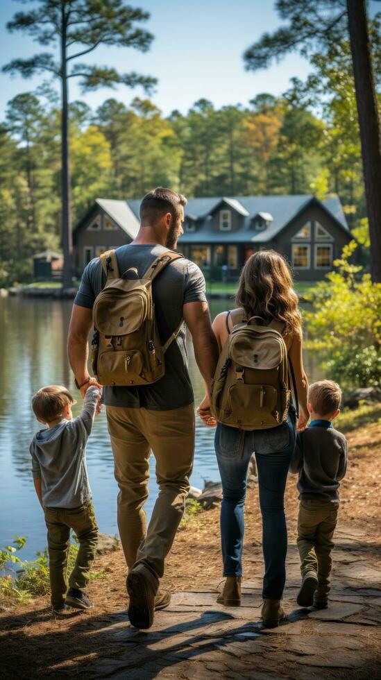 Nature-filled family adventure in the woods photo