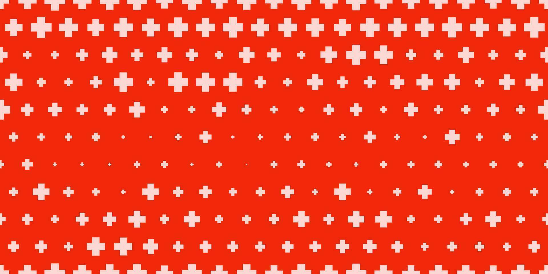 Seamless hospital background with plus symbols vector