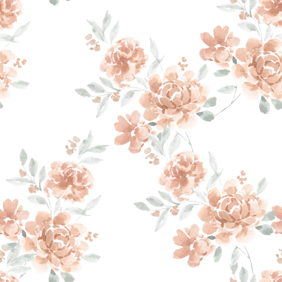 Dusty Rose Watercolor Flower Seamless Pattern png