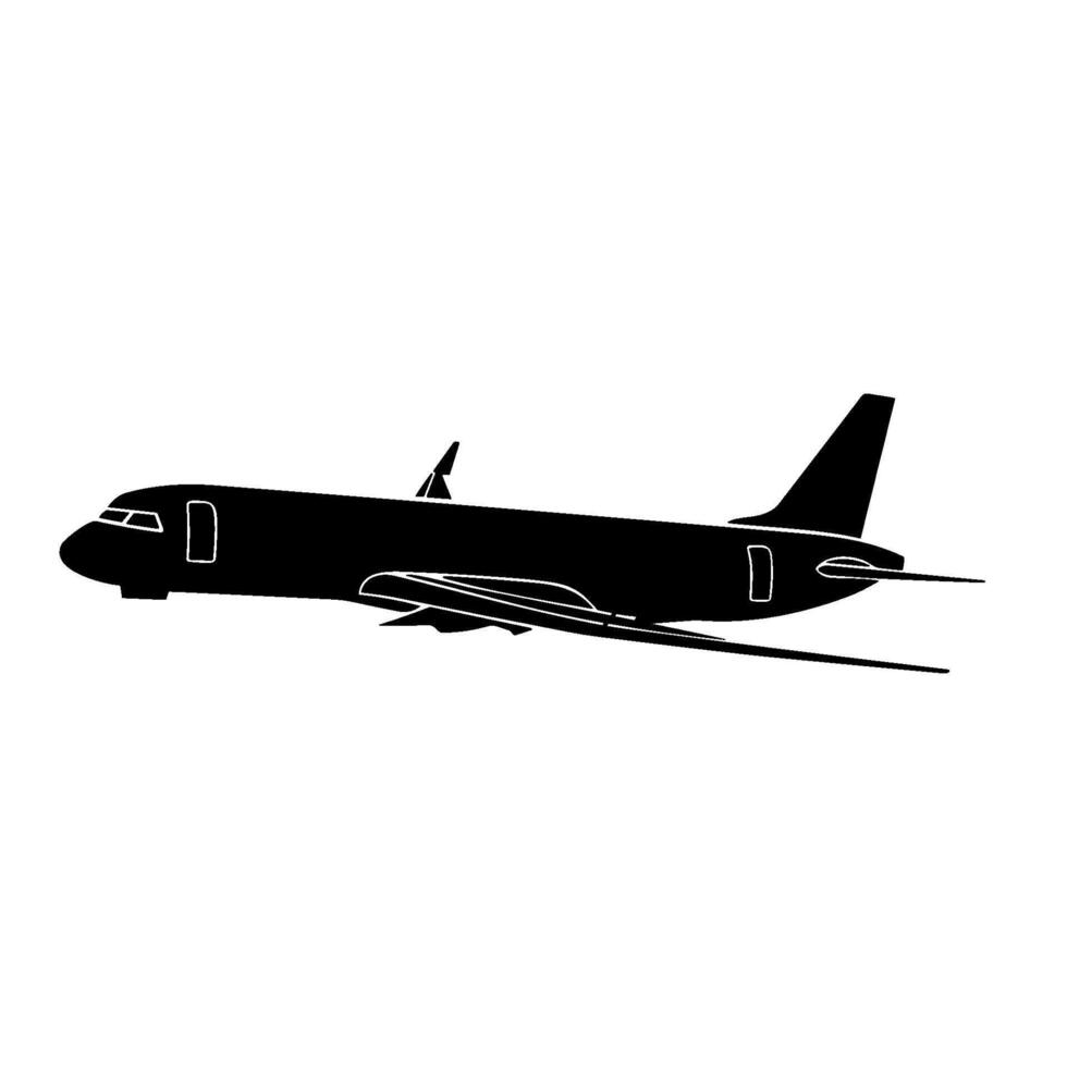 avión silueta vector clipart