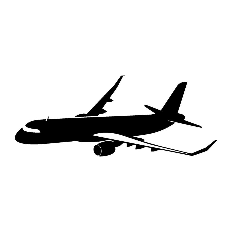 Airplane silhouette vector clipart