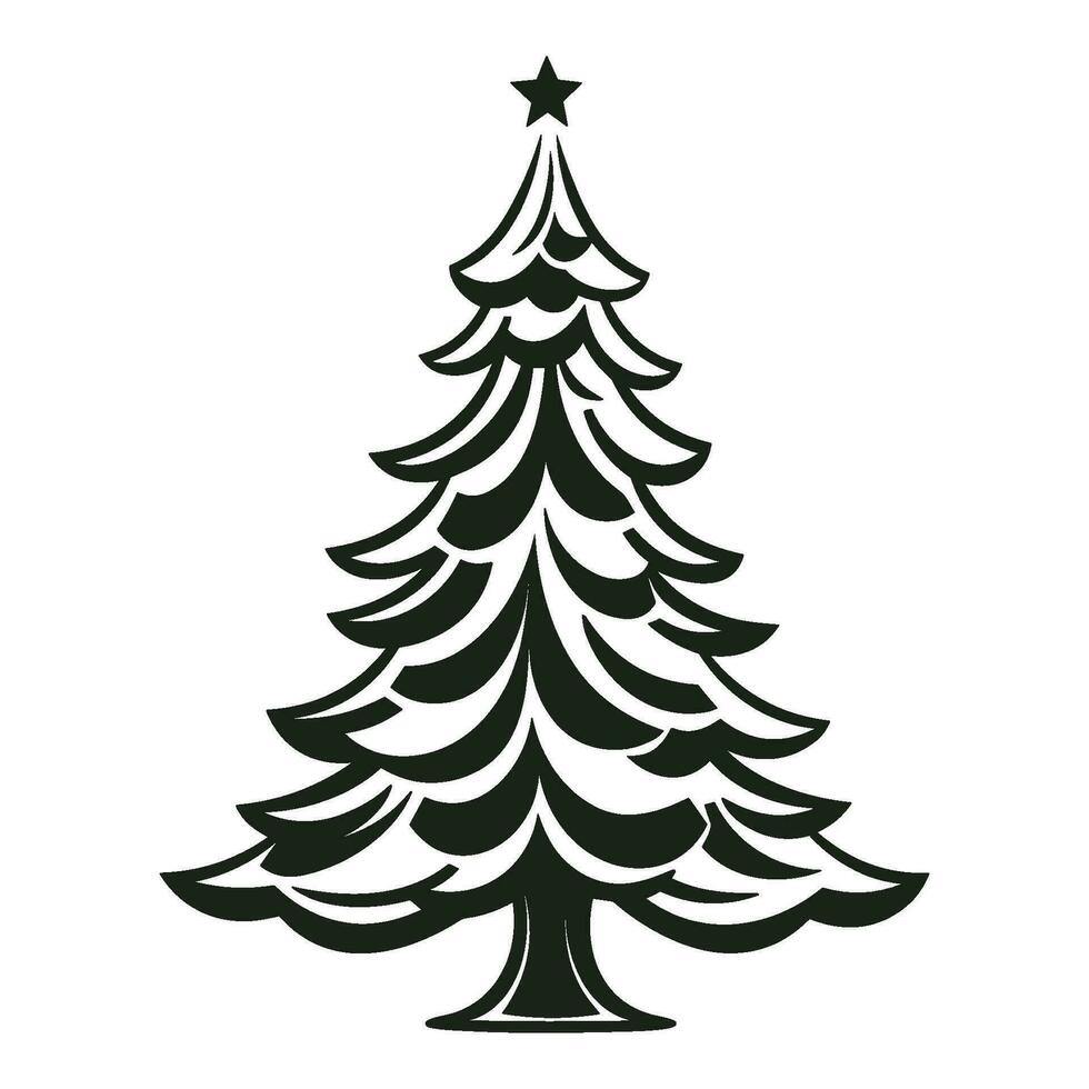 Printable Christmas Tree Clipart Black And White Printable Free Templates