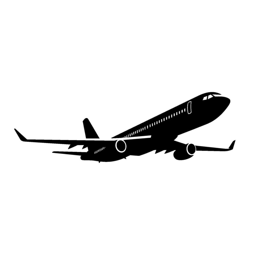 Airplane silhouette vector clipart