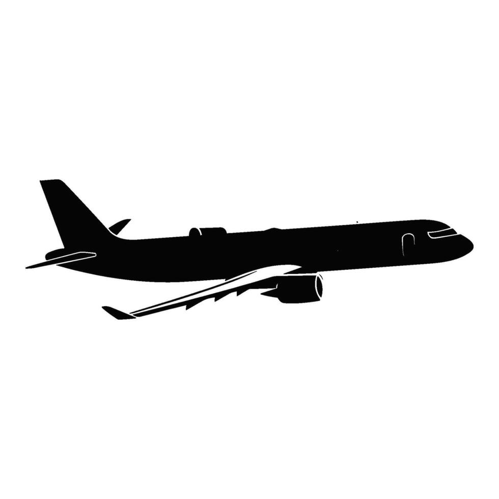 Airplane silhouette vector clipart