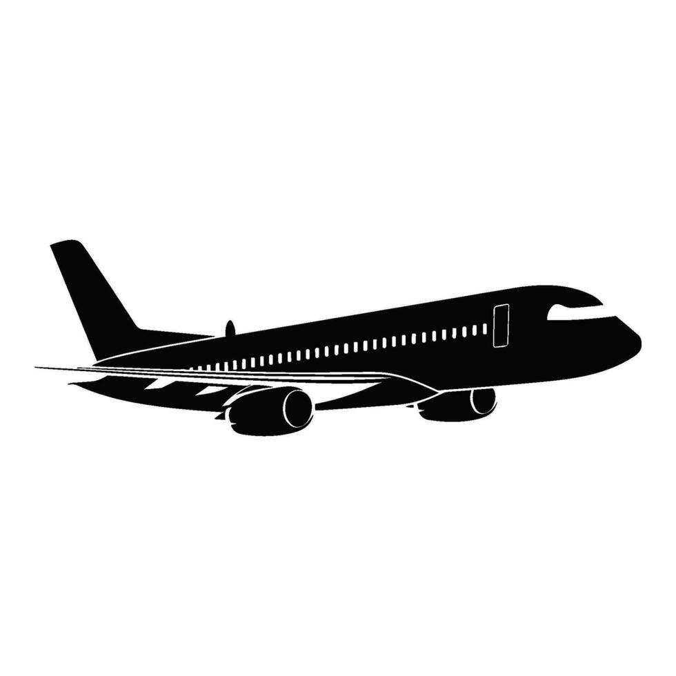 Airplane silhouette vector clipart