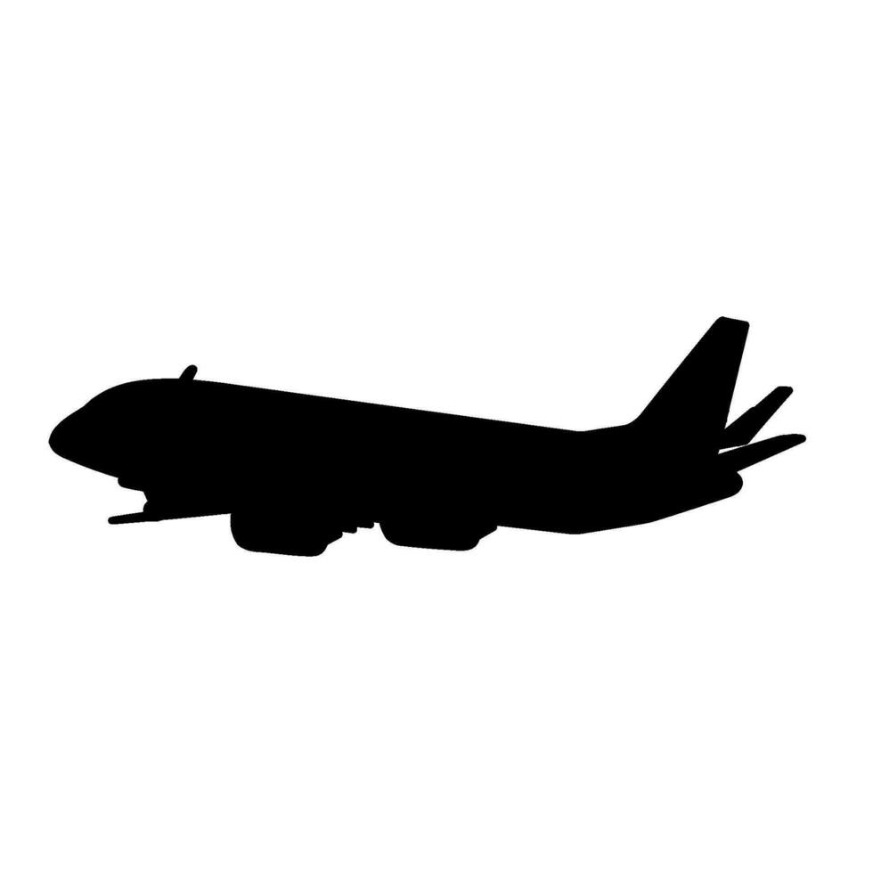 Airplane silhouette vector clipart