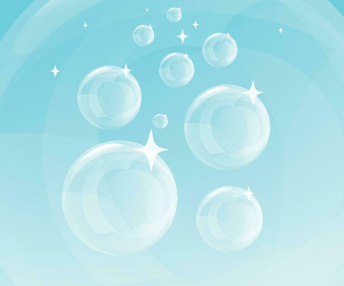 clean bubbles realistic vector