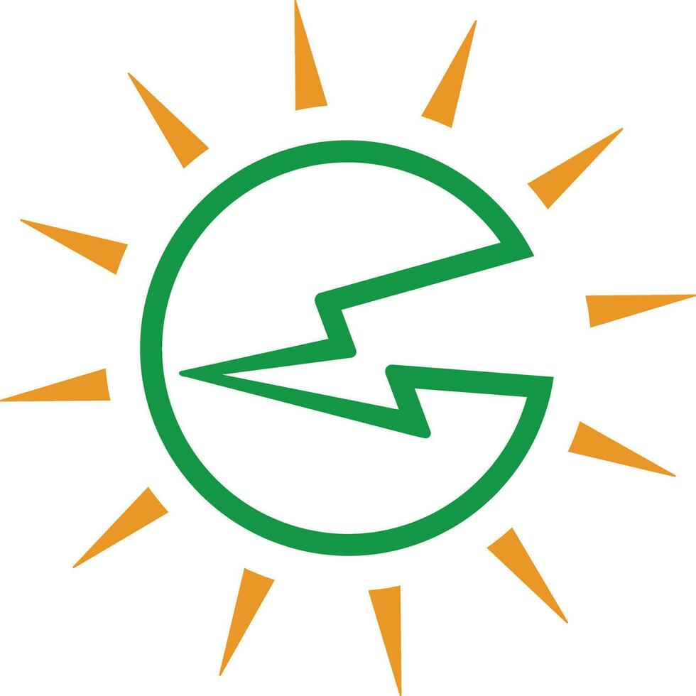 Solar Power logo design vector