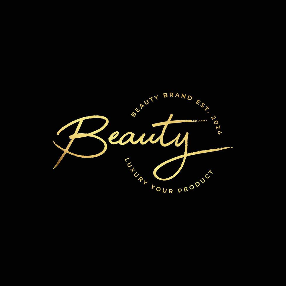 Luxury Beauty logo design vector
