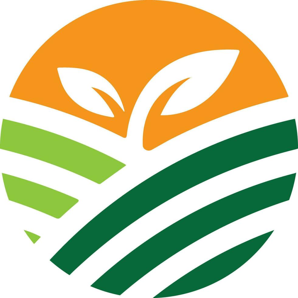 Simple Farm Logo design vector