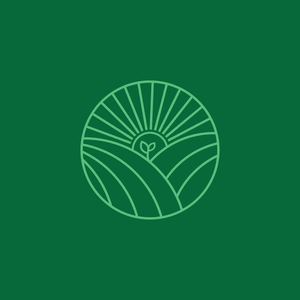 sencillo granja logo diseño vector