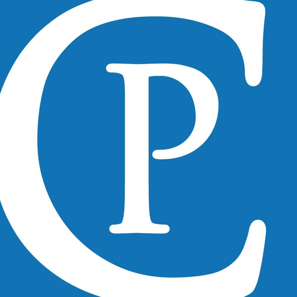 CP square logo design vector