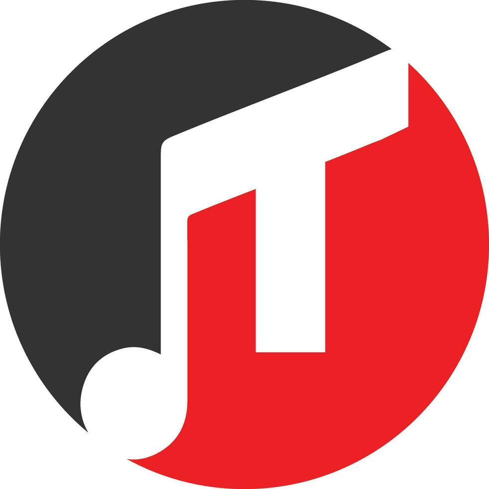 T Music Logo design vector