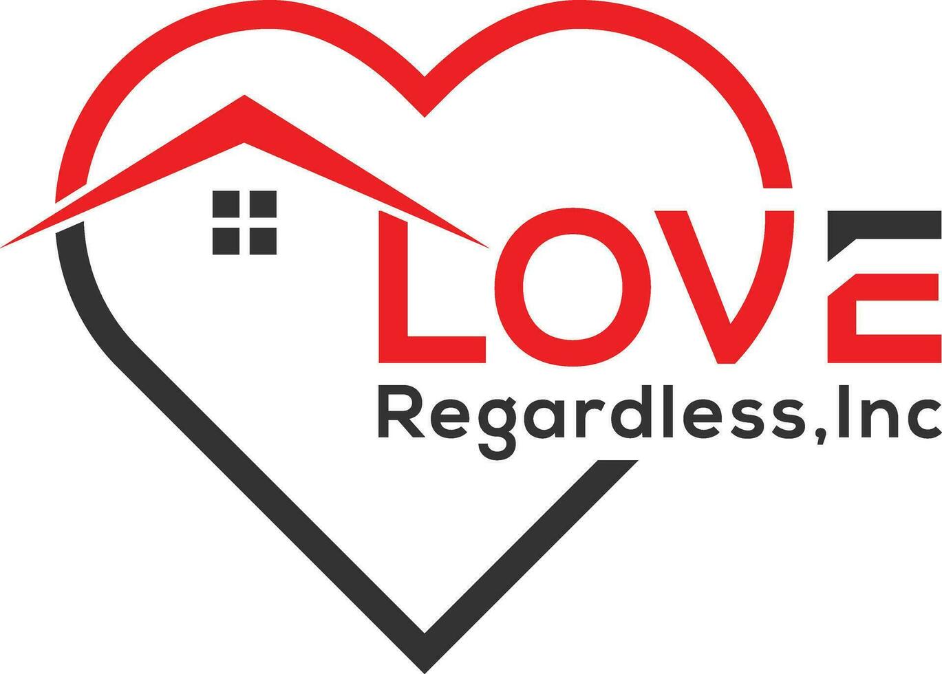 Heart Love for real estate business vector