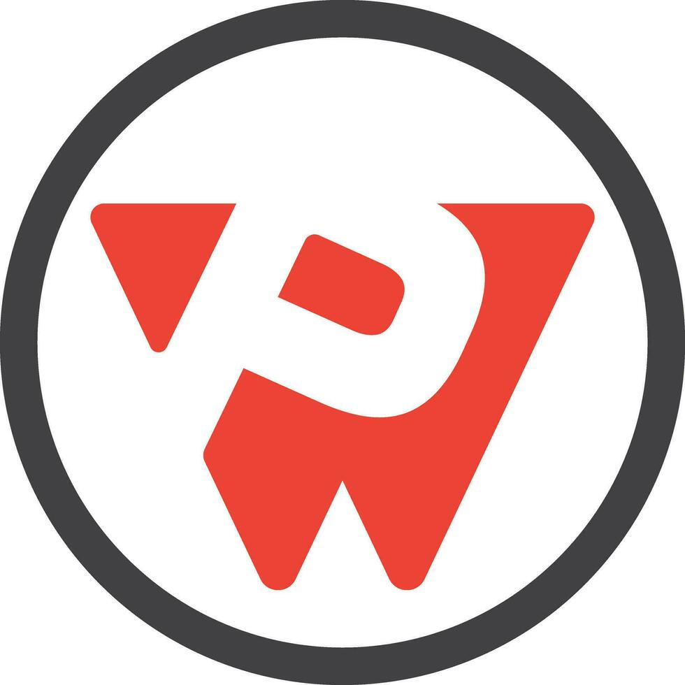 diseño de logotipo wp vector