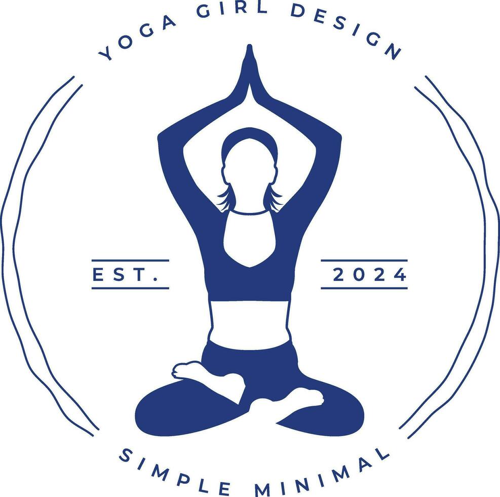 Yoga 2024 logo design vector