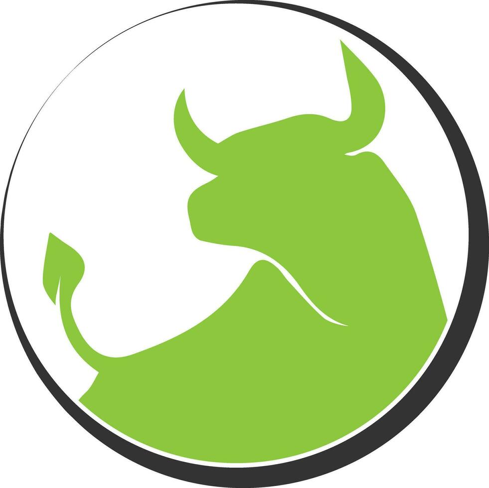 diseño de logotipo de toro vector