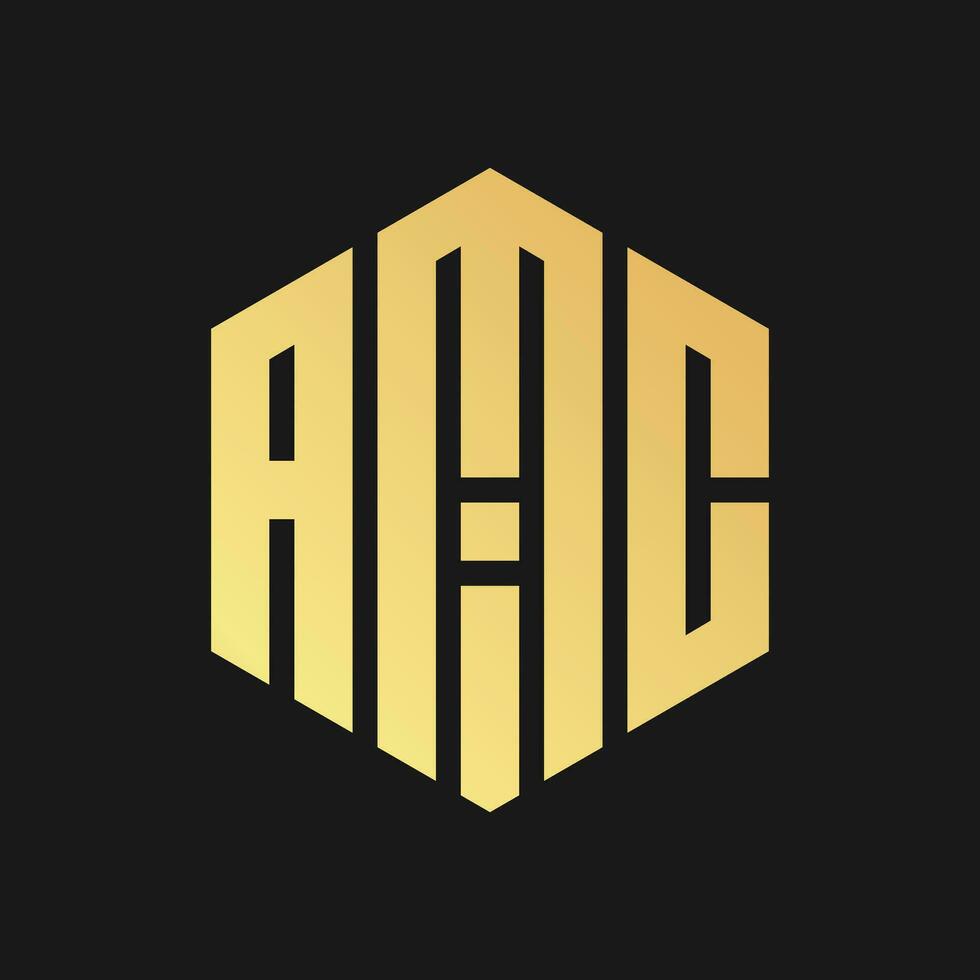 Luxury AMIC logo design vector