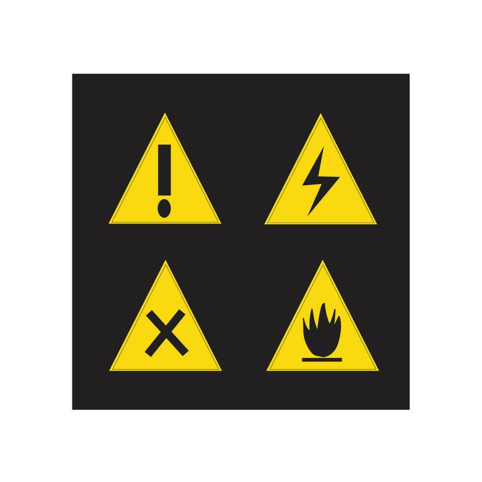 eléctrico conmoción peligro icono. alto voltaje conmoción precaución firmar con eléctrico iluminación. advertencia, peligro, amarillo triángulo signo. vector ilustración.