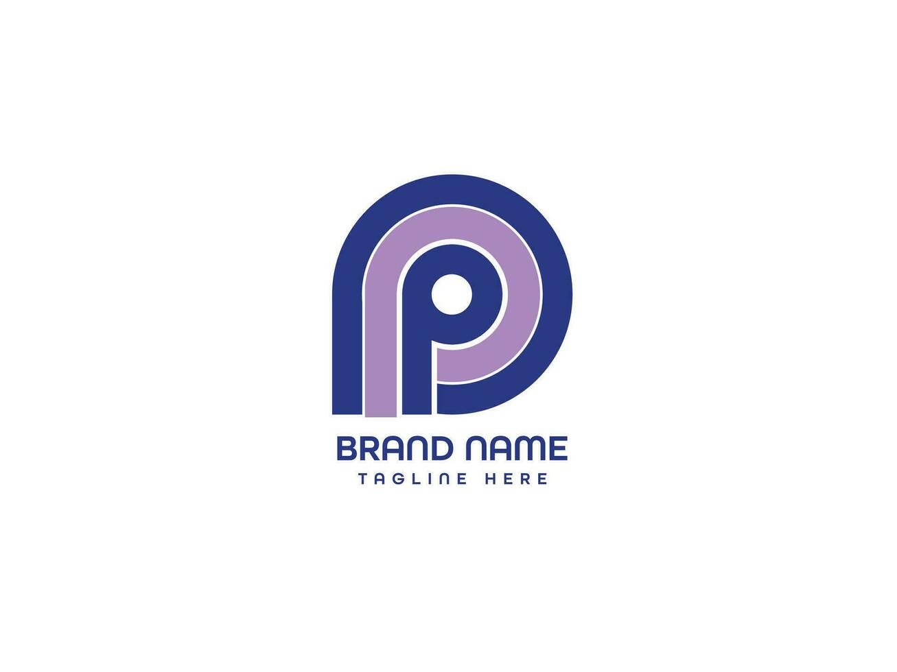 p modern letter logo design vector