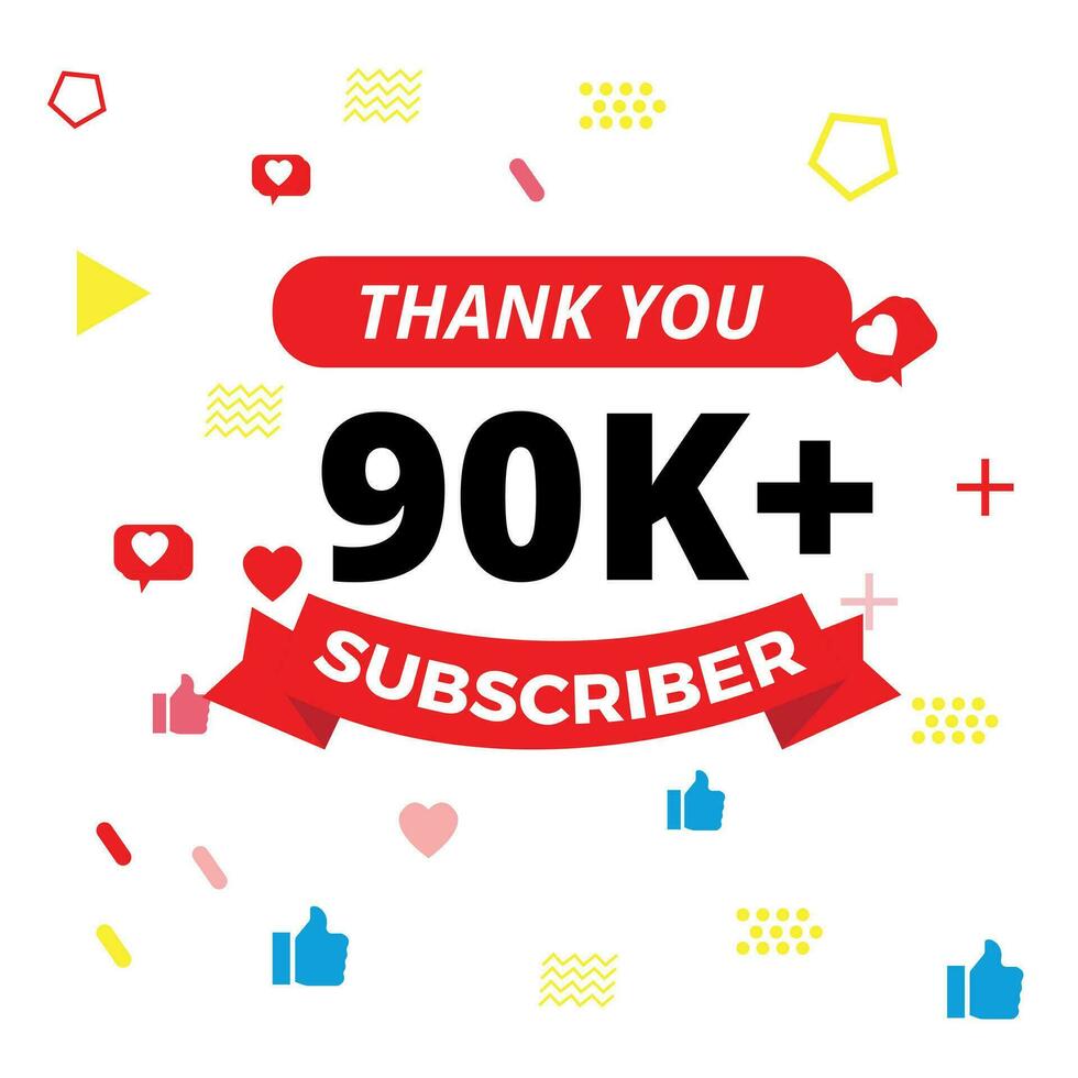 Gracias para 90k suscriptores vector