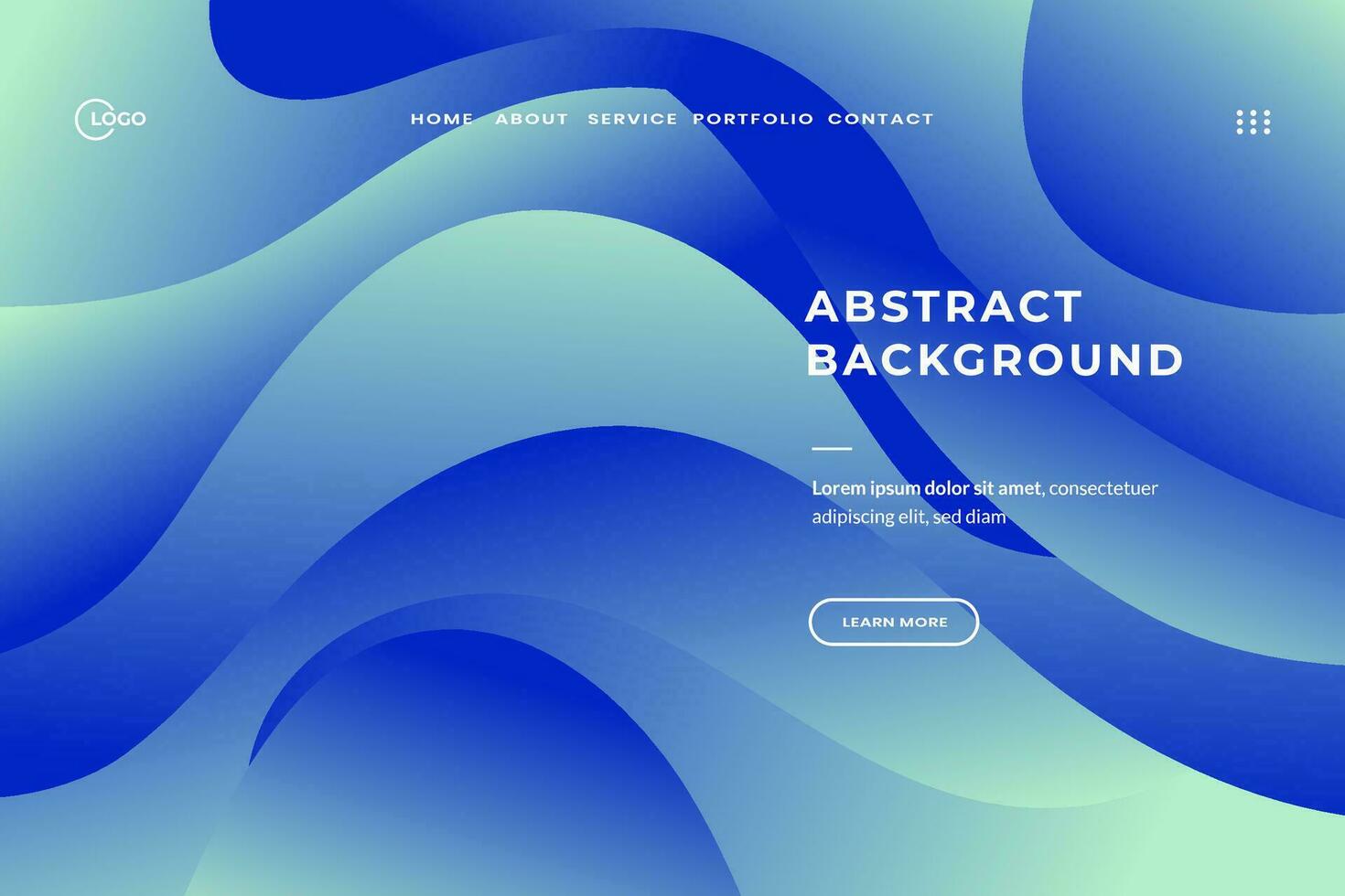 Blue Gradient Abstract Background Colorful Waves. Ideal for web design, presentations, digital creations, and various digital projects vector