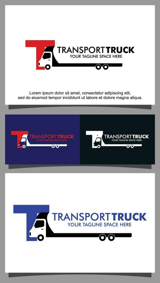 Truck delivery logo template vector