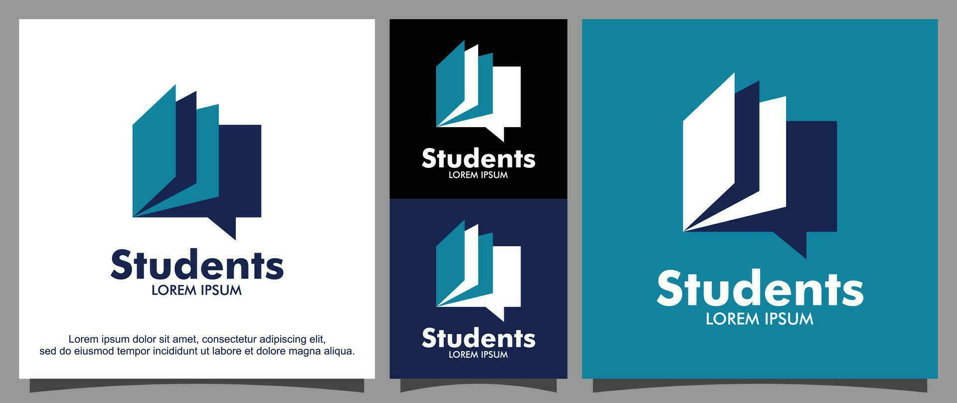 estudiante y educación logo modelo vector