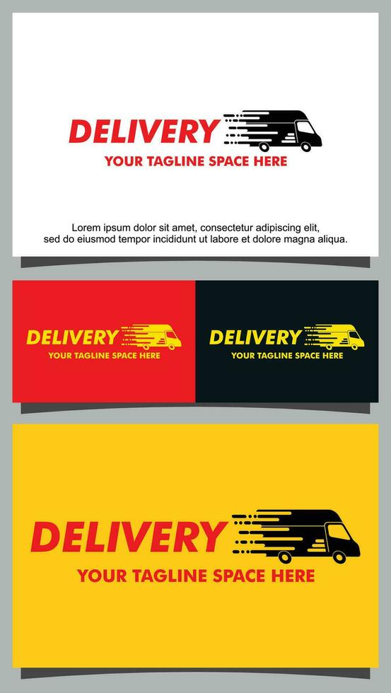 Truck delivery logo template vector