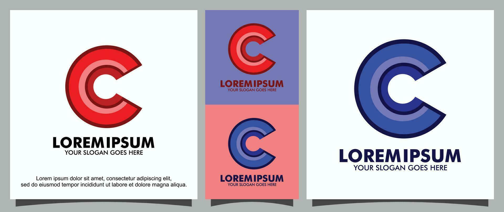 plantilla de logotipo letra c vector