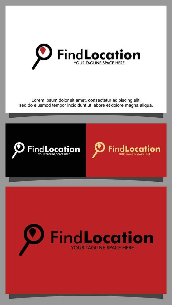 Magnifying glass and location logo template vector