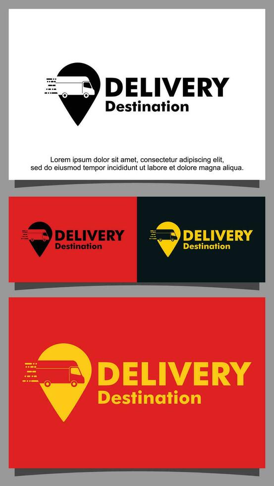 Truck delivery logo template vector