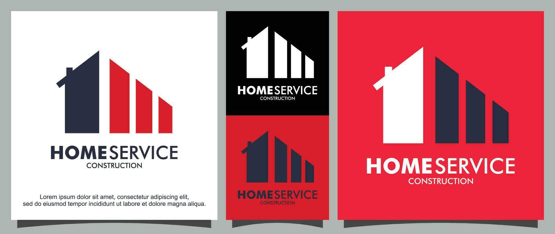 hogar edificio servicios logo modelo vector