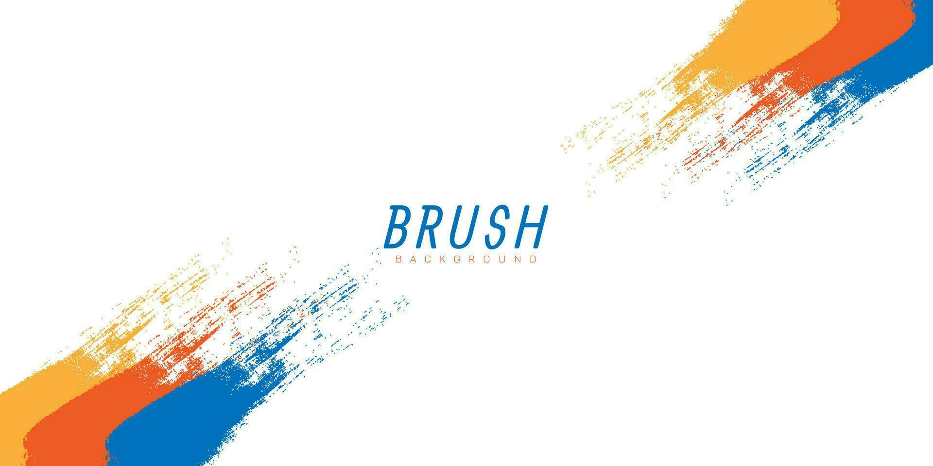 Abstract and Vector Brush Background with Colorful Brush Strokes