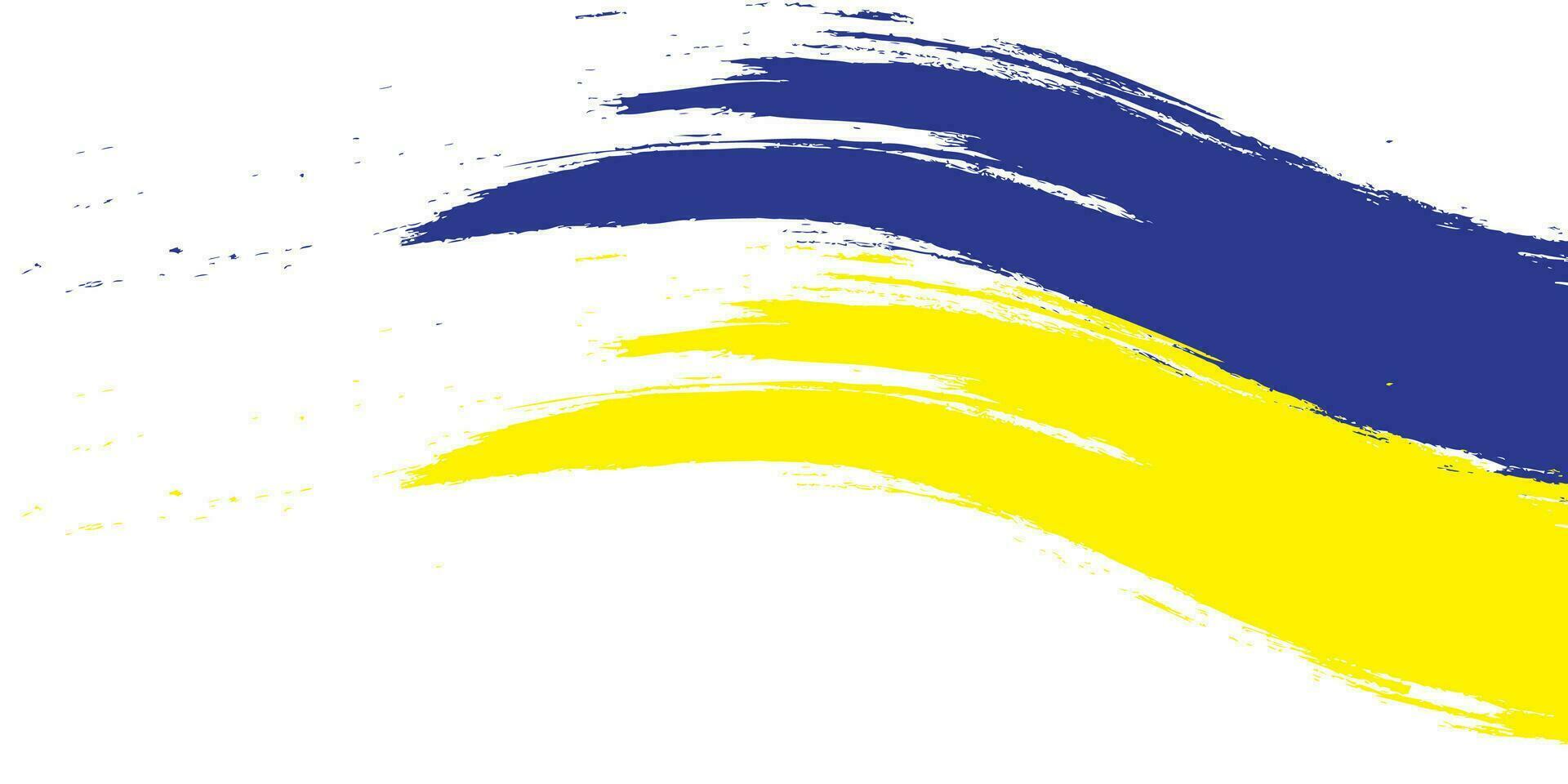 Ukraine Flag with Brush Concept. Happy Ukraine Independence Day. Flag of Ukraine in Grunge Style vector