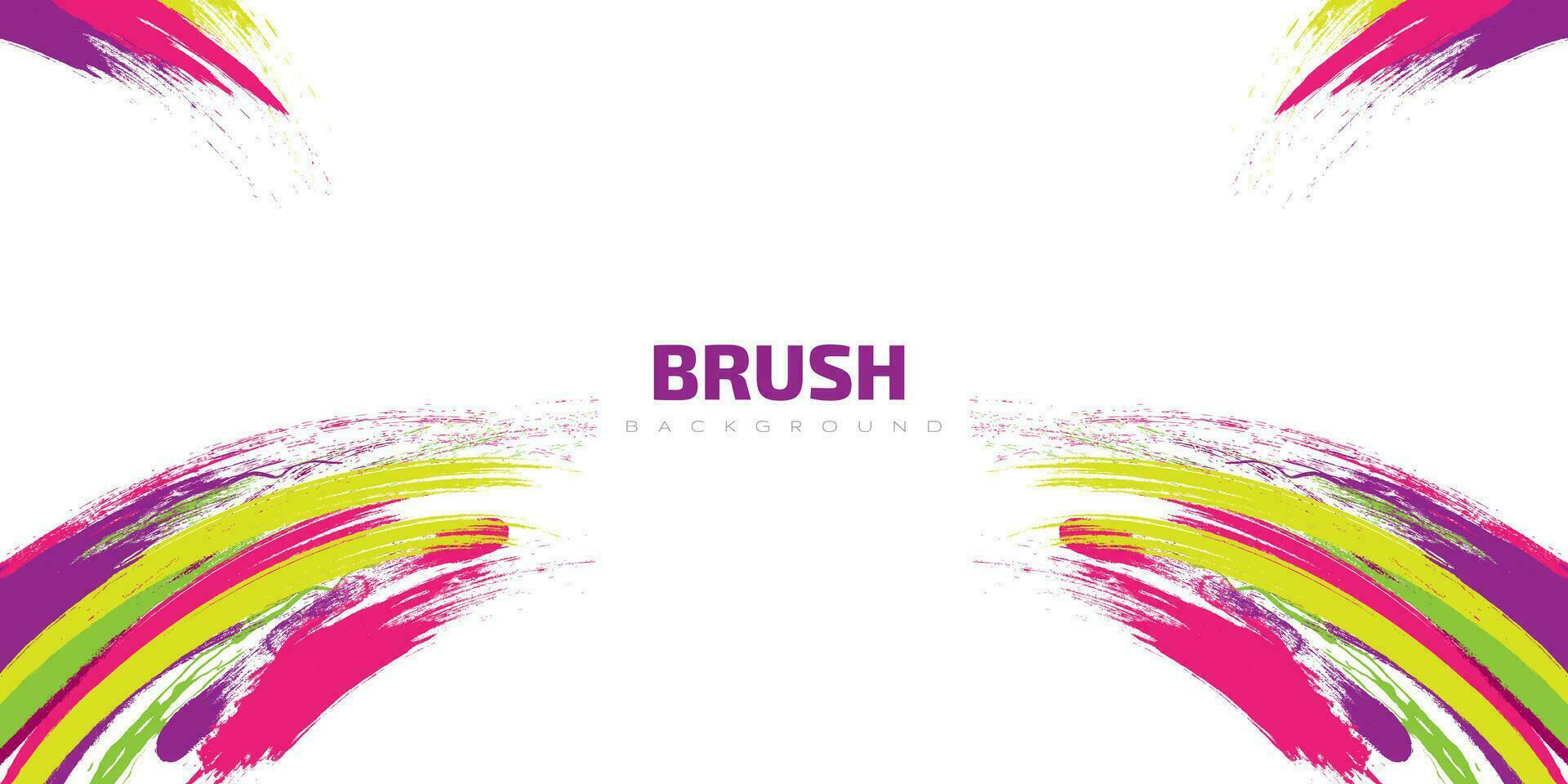 Abstract and Vector Brush Background with Colorful Brush Strokes